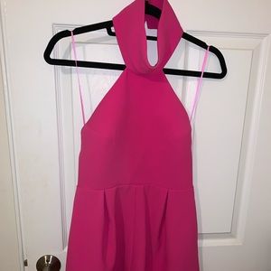 NEON PINK HIGH NECK ROMPER